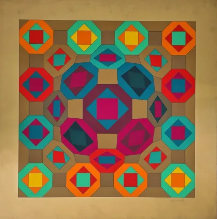 Сериграфия Vasarely - Okta-Or 