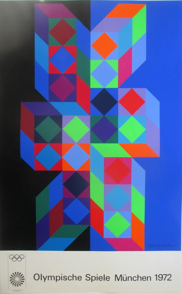 Сериграфия Vasarely - OL 1972 - original silkscreen 