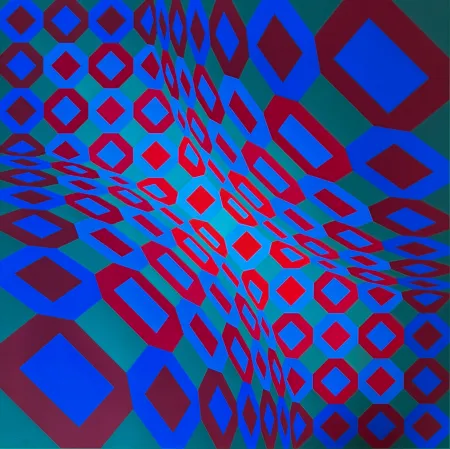 Сериграфия Vasarely - Optical composition