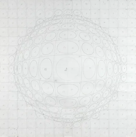 Литография Vasarely - Pattern for a silk print