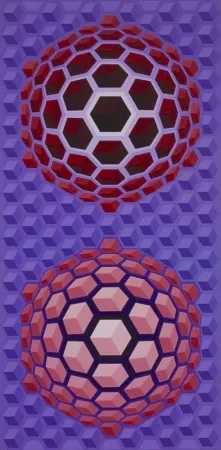 Многоэкземплярное Произведение Vasarely - Purple long