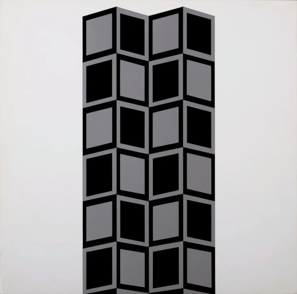 Сериграфия Vasarely - Säule HK (Detail), 1967 - Very scarce!