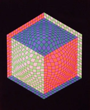 Литография Vasarely - Senza titolo
