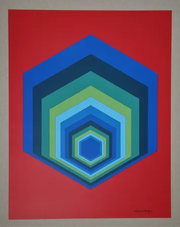 Сериграфия Vasarely - Untitled - Sextans