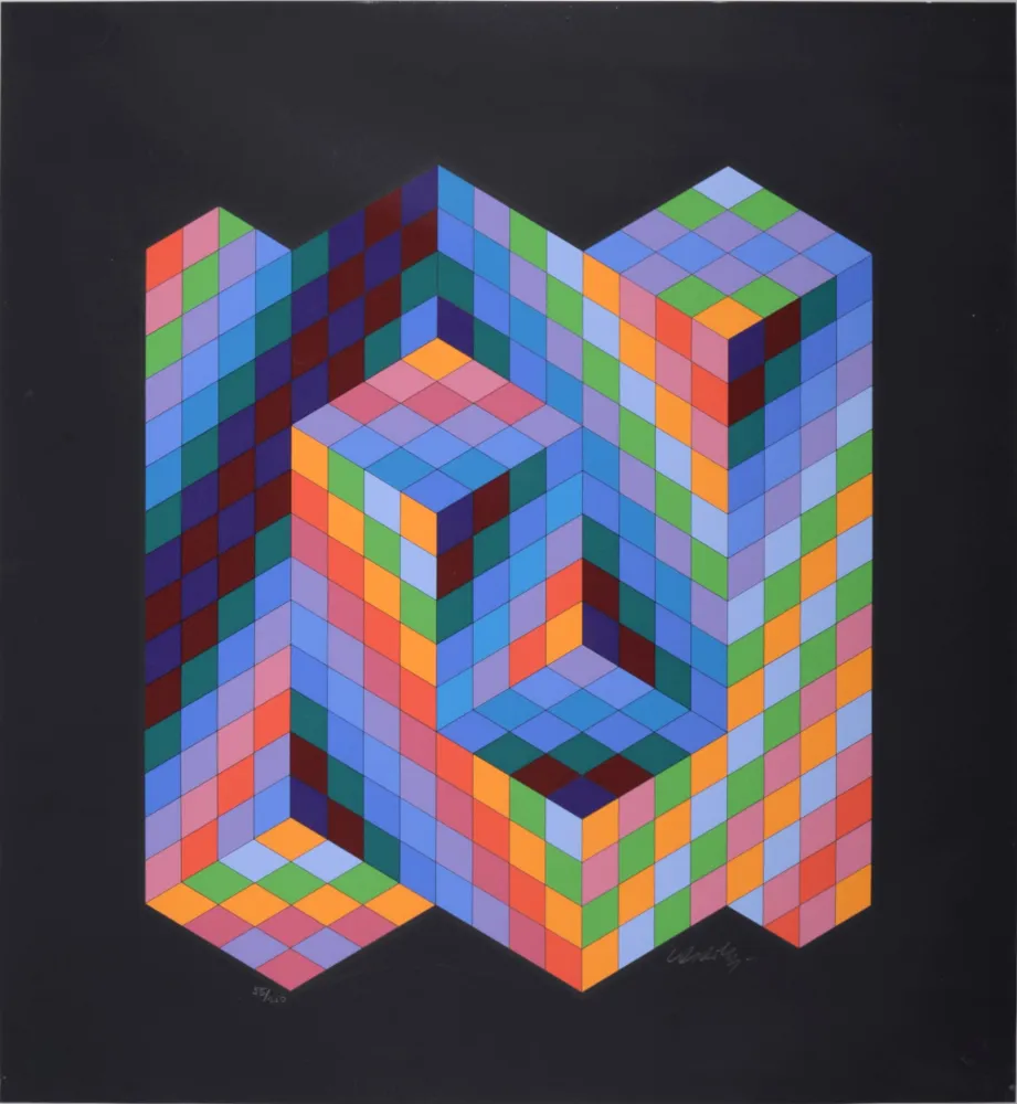 Сериграфия Vasarely - Vaar, 1988 - Hand-signed!