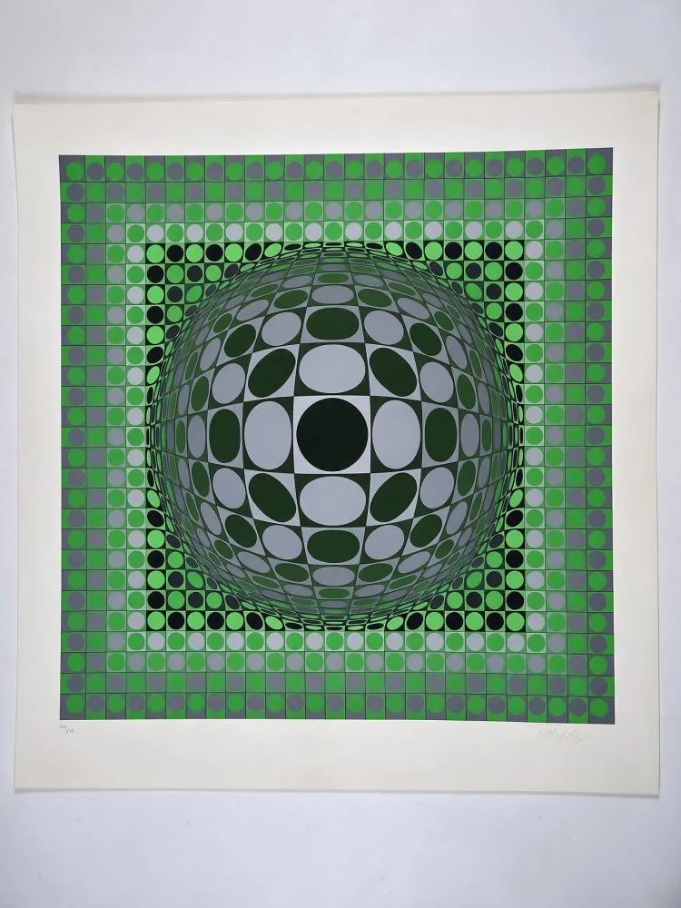 Сериграфия Vasarely - Vega Green