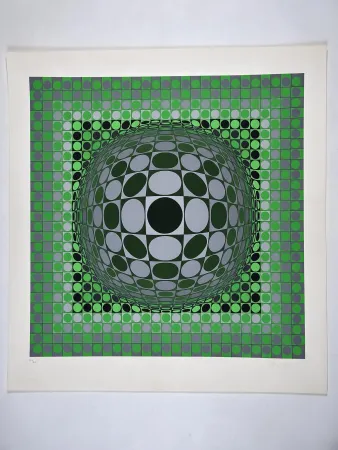 Сериграфия Vasarely - Vega Green