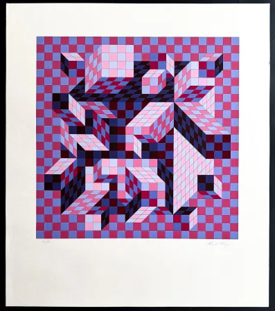 Сериграфия Vasarely - Victor Vasarely (1906–1997) – Quivar-Na – Color silkscreen on paper – 1977