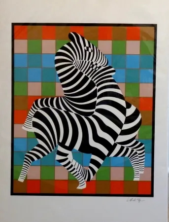 Сериграфия Vasarely - Zebres