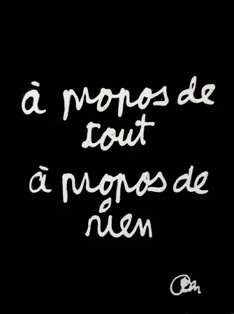 Литография Vautier - à propos de tout à propos de rien