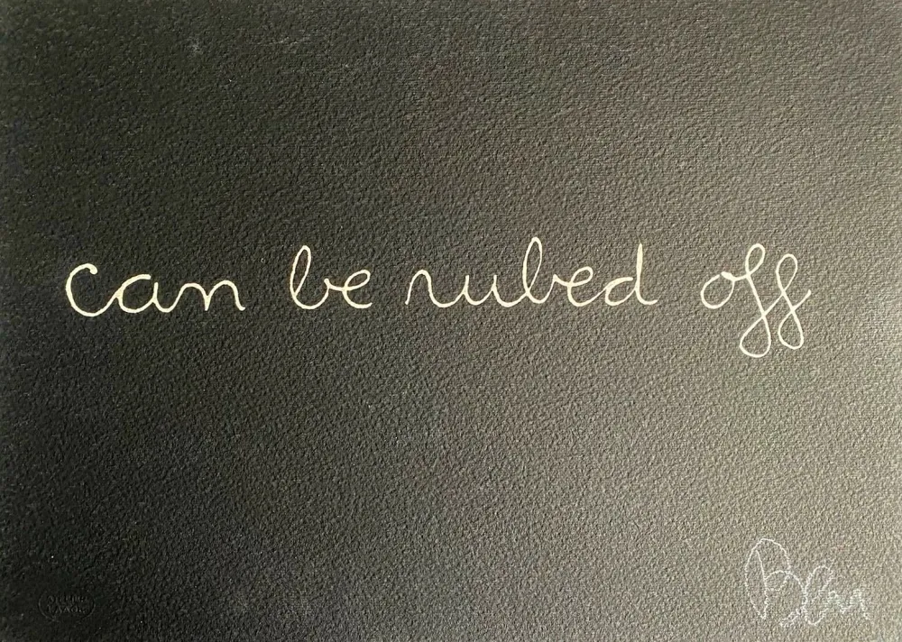 Сериграфия Vautier - Can be ruled off