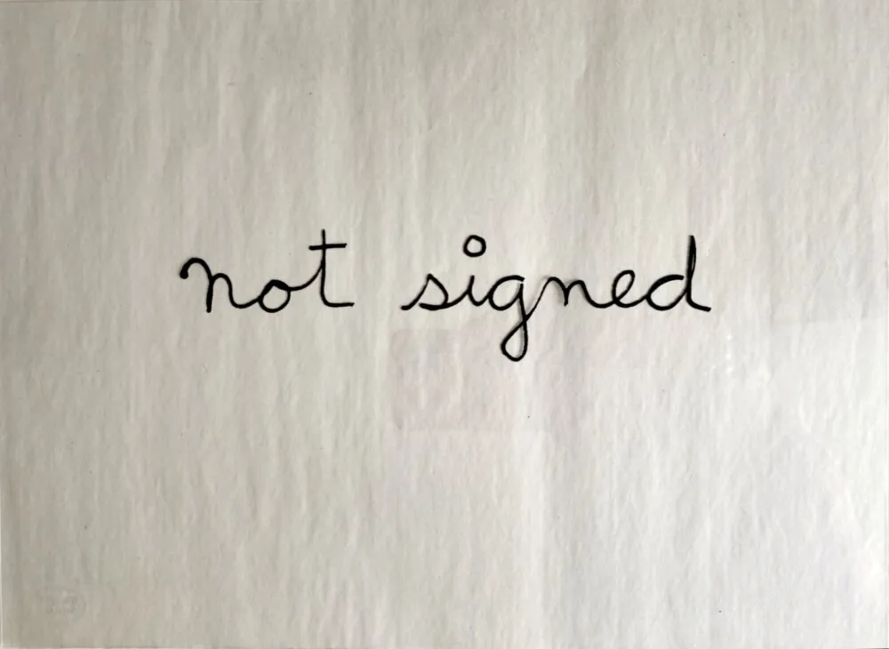 Сериграфия Vautier - Not signed