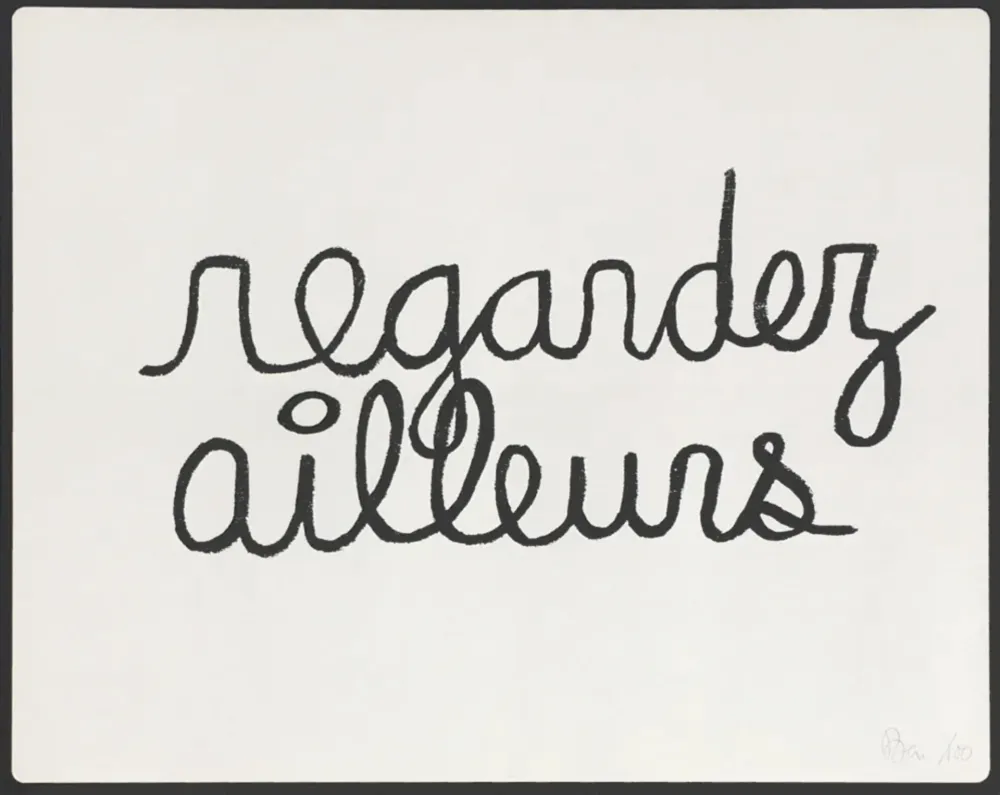 Литография Vautier - Regardez ailleurs