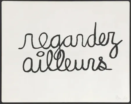 Литография Vautier - Regardez ailleurs