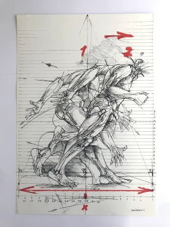 Сериграфия Velickovic - Etude de mouvement