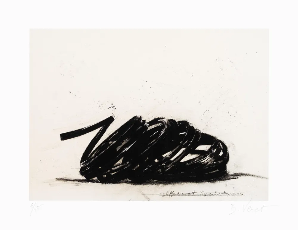 Литография Venet - Effondrement lignes indéterminées