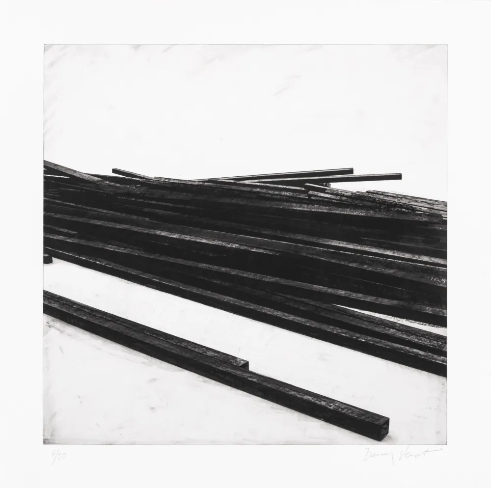 Сериграфия Venet - Lignes droites / désordre 01