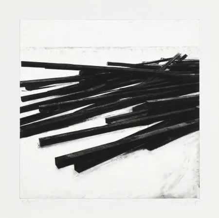 Сериграфия Venet - Lignes droites / désordre 03