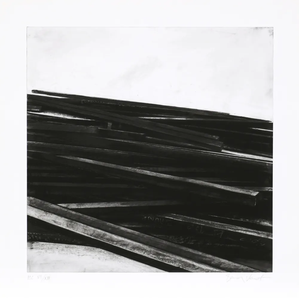 Сериграфия Venet - Lignes droites / désordre 04