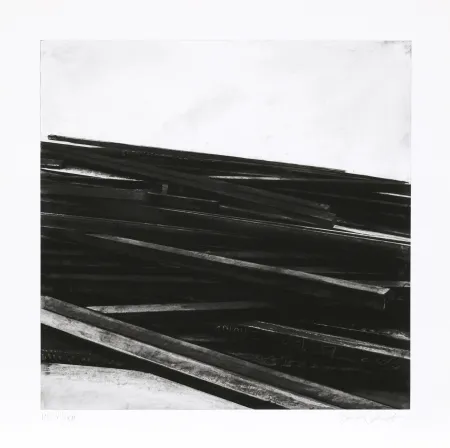 Сериграфия Venet - Lignes droites / désordre 04