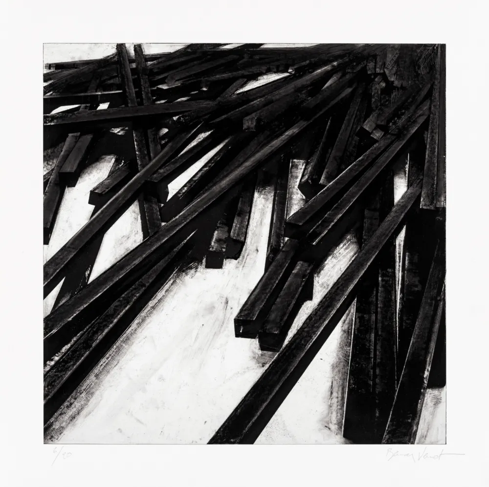 Сериграфия Venet - Lignes droites / désordre 06