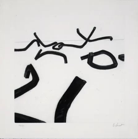 Гравюра Venet - Lignes Indéterminées #I, c. 1990 - Hand-signed!