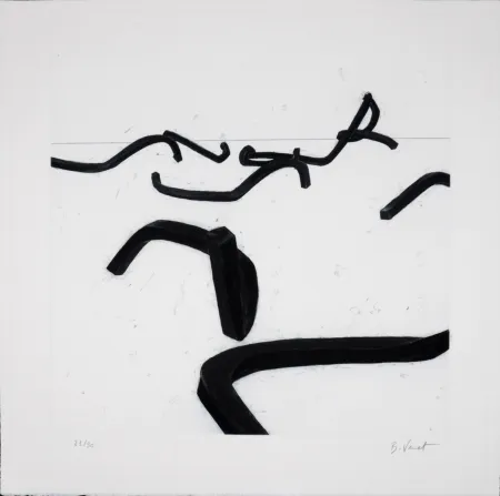 Гравюра Venet - Lignes Indéterminées #II, c. 1990 - Hand-signed!