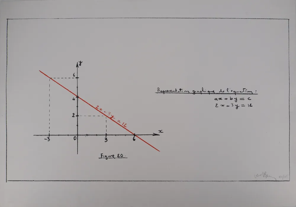 Сериграфия Venet - Représentation de l'équation