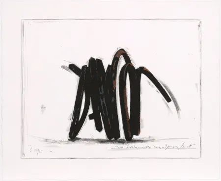 Сериграфия Venet - Two indeterminate lines