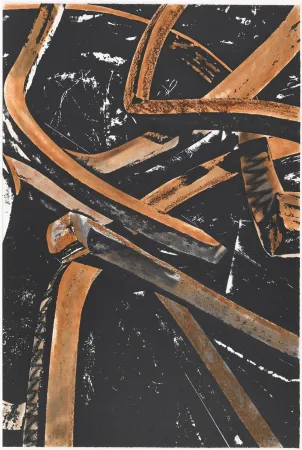 Сериграфия Venet - Untitled III (Combinaison aléatoire de lignes indéterminées)