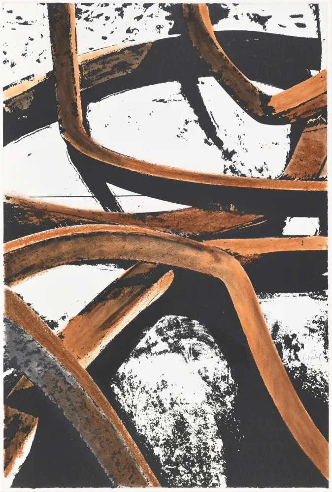 Сериграфия Venet - Untitled IX (Combinaison aléatoire de lignes indéterminées)