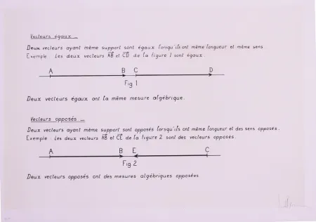 Литография Venet - VECTEURS
