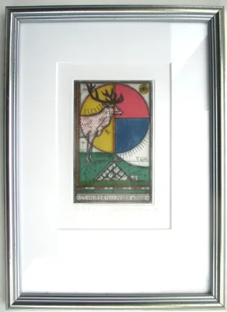 Офорт И Аквитанта Vennekamp - St Hubertus in der Görde