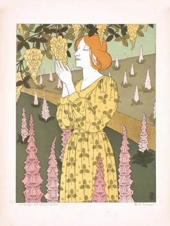 Литография Verneuil - Cytises et digitales