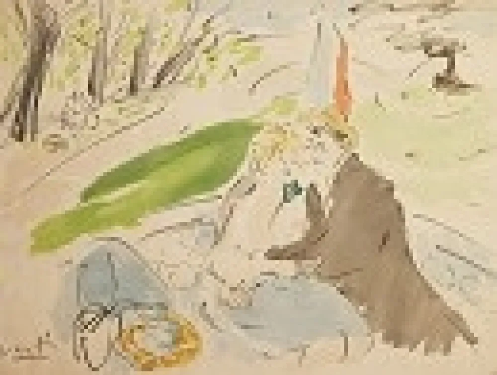 Литография Vertes - Couple in Park