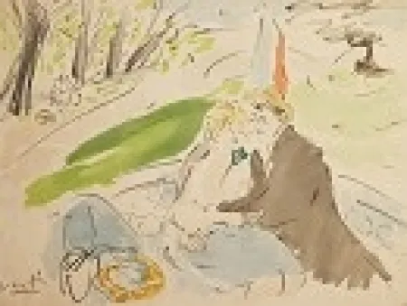 Литография Vertes - Couple in Park