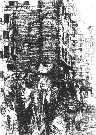 Офорт Vespignani - Passanti