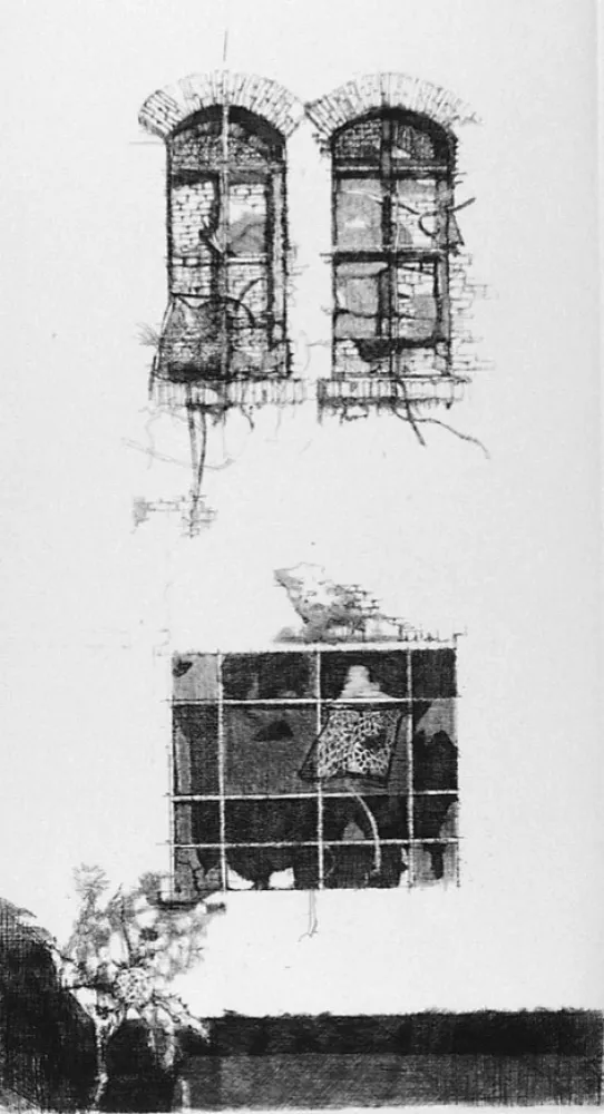 Офорт Vespignani - Tre finestre