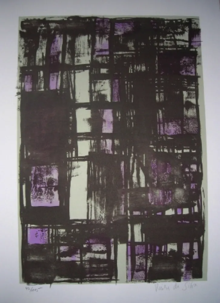 Литография Vieira Da Silva - Jean Cassou: vingt-deux poèms