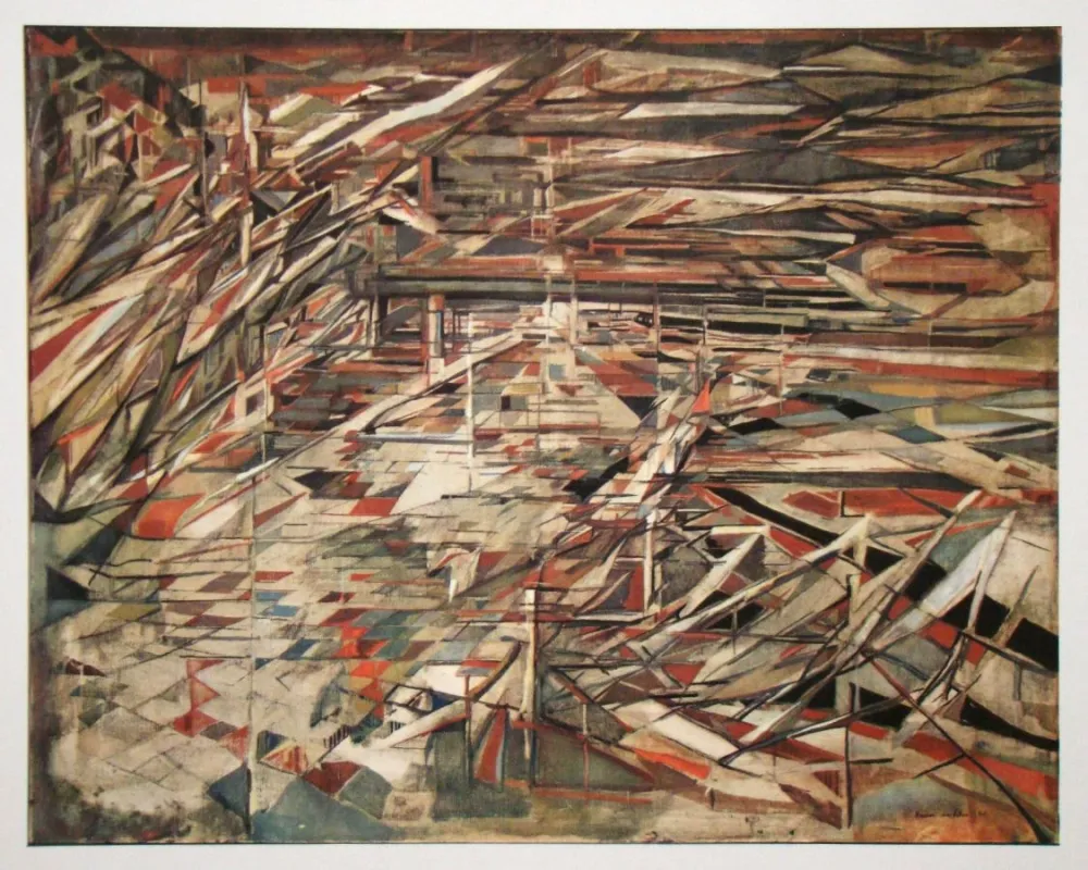 Фототипия Vieira Da Silva - La bataille des couteaux - 1948