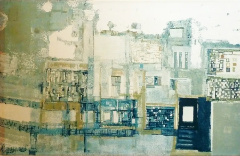 Литография Vieira Da Silva - Le vieux Lisbonne