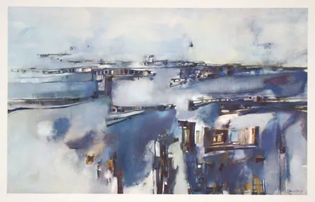 Фототипия Vieira Da Silva - Port dans le Nord - 1957