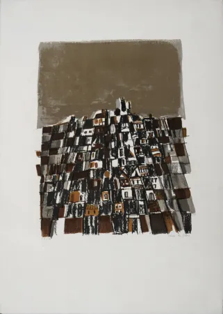 Литография Vieira Da Silva - Ville espagnole, 1966 - Hand-signed!