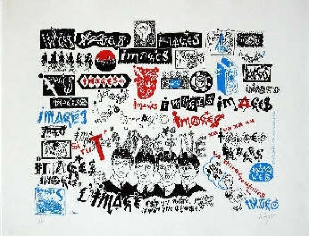 Сериграфия Villeglé - Beatles