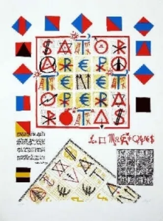 Сериграфия Villeglé - Carré magique
