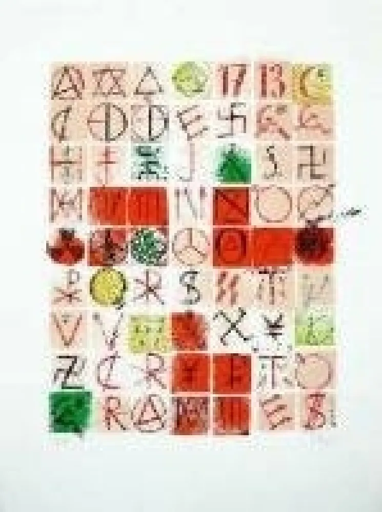 Сериграфия Villeglé - Cryptogramme