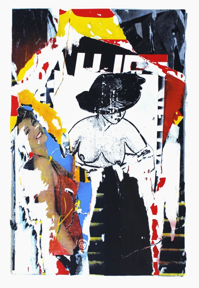 Литография Villeglé - La rue de Gravilliers