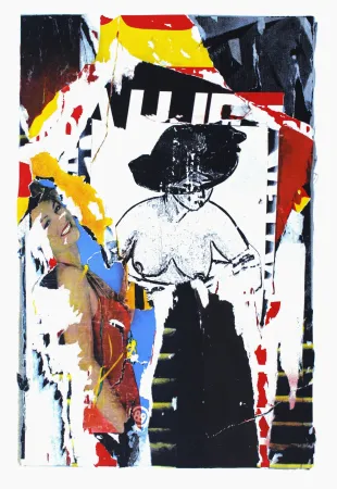 Литография Villeglé - La rue de Gravilliers