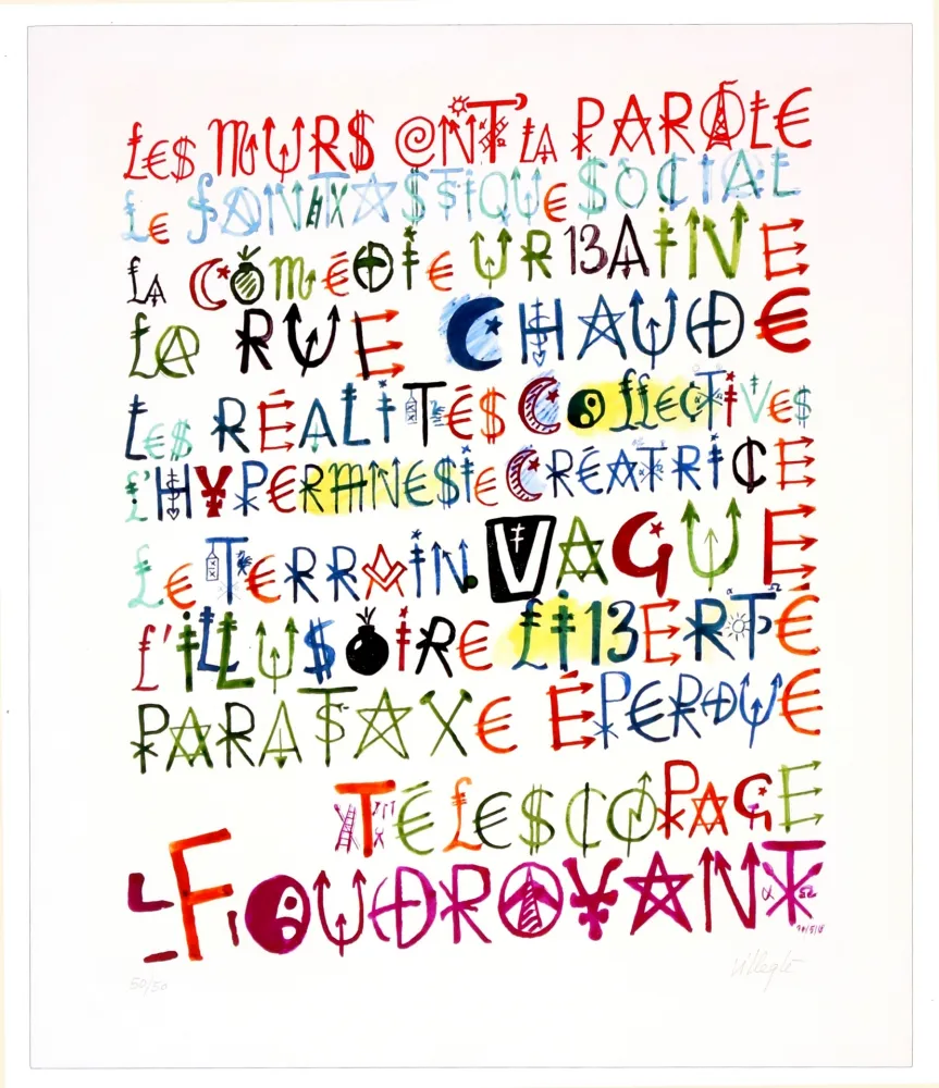 Цифровой Эстамп Villeglé - Sans titre