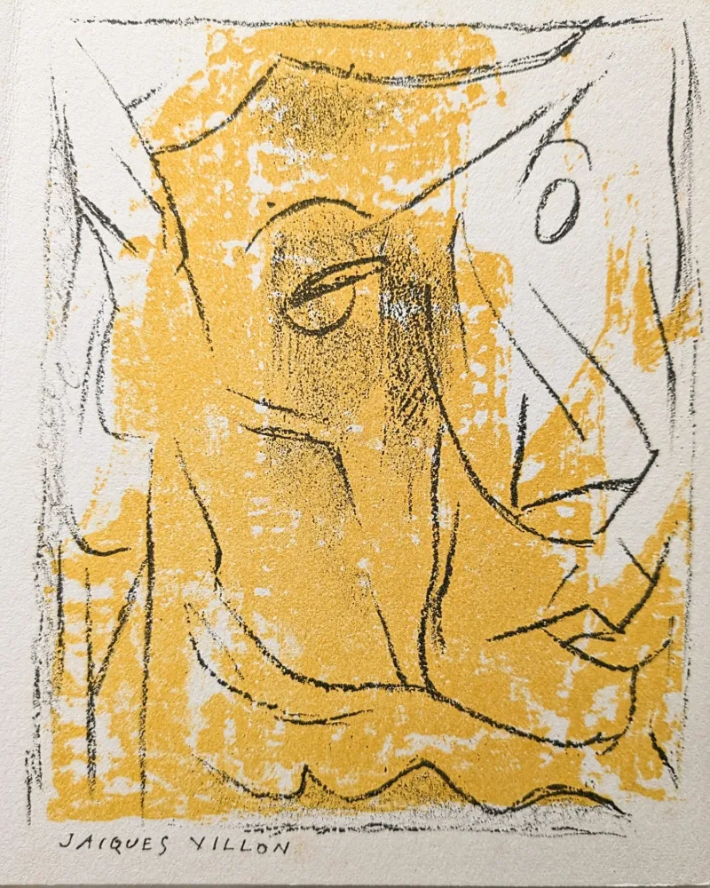 Литография Villon - Cubist portrait, 1954 - Original lithograph on vellum paper